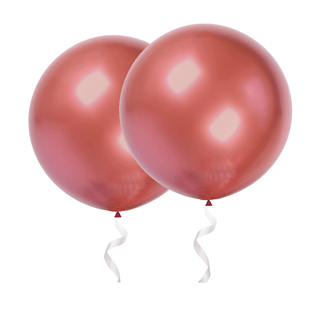 36 inch chroom rode ballon