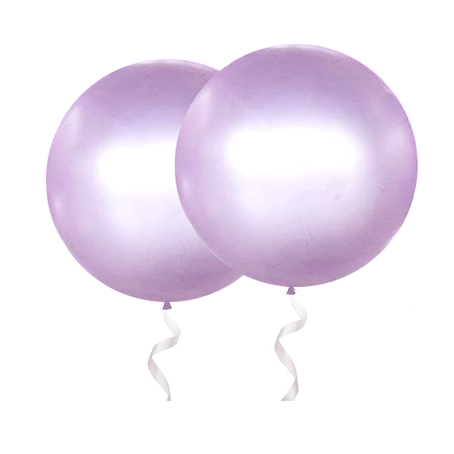36 inch chroom lichtpaarse ballon